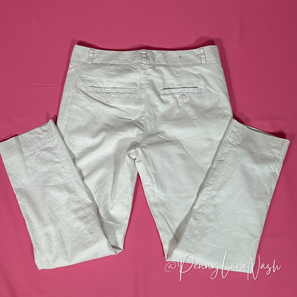 Banana Republic Avery Linen & Cotton Pants Size 2 White - Picture 10 of 14